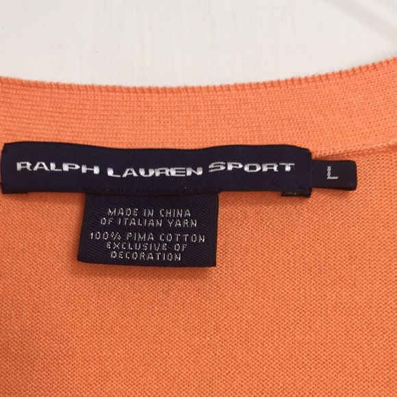 Ralf Lauren Cardigan lightweights in tangerine!! - Picture 5 of 5